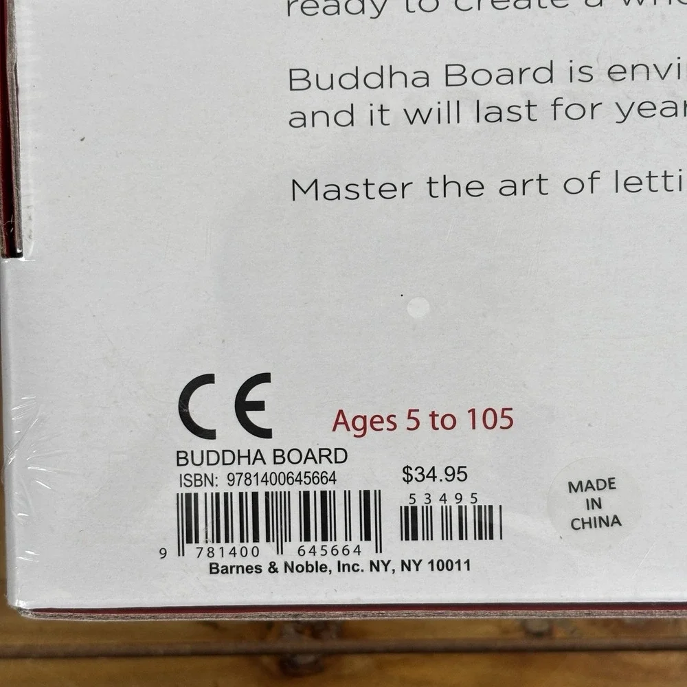 NEW The Original BUDDHA BOARD Art Set Water Painting Bamboo Brush Stand Let Go